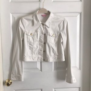 Lilly Pulitzer white crop jacket, size 10